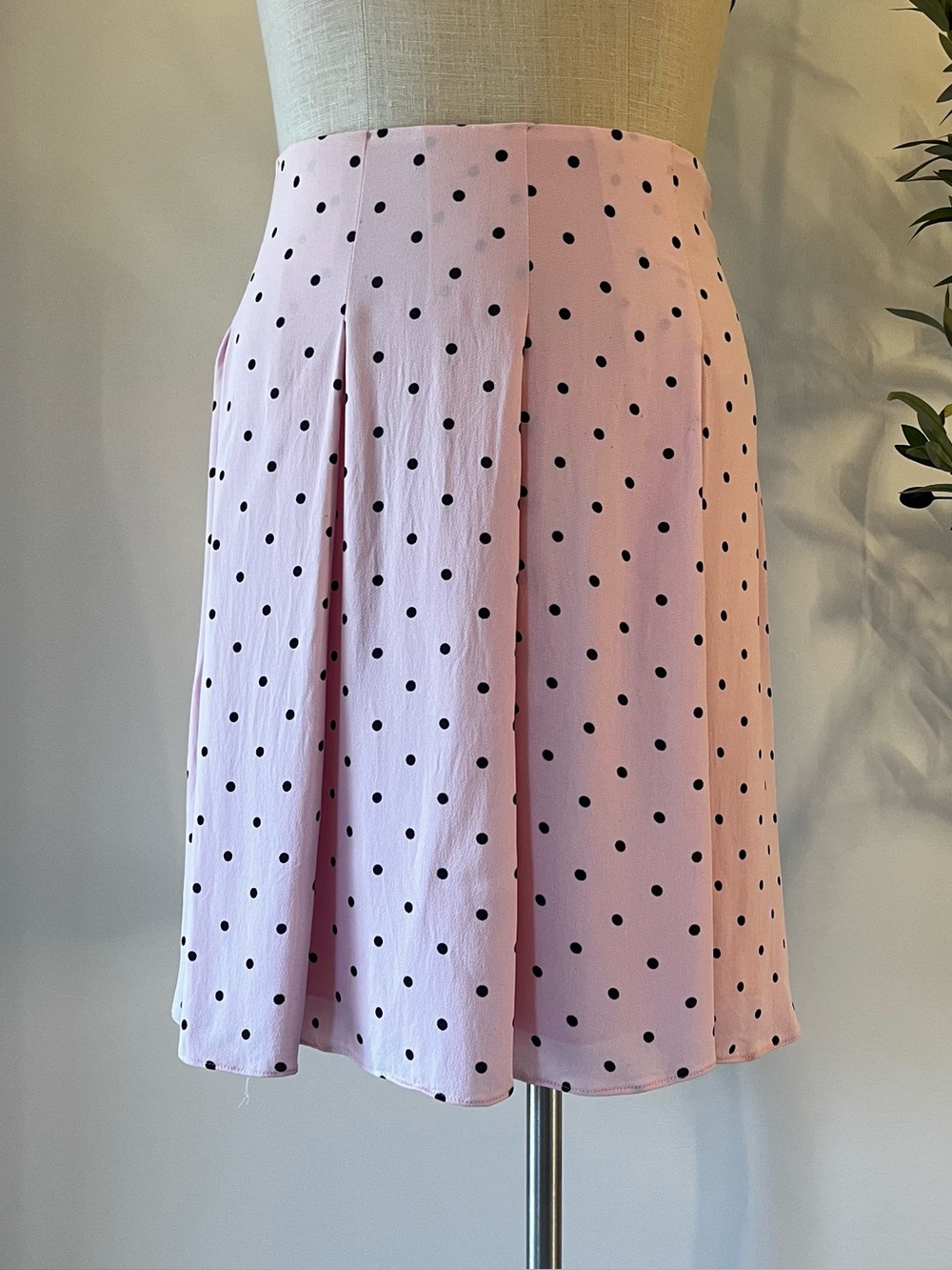 Y2K Brooks Brothers Red Fleece Pink Polka Dot Skirt - Women's Classic A-Line